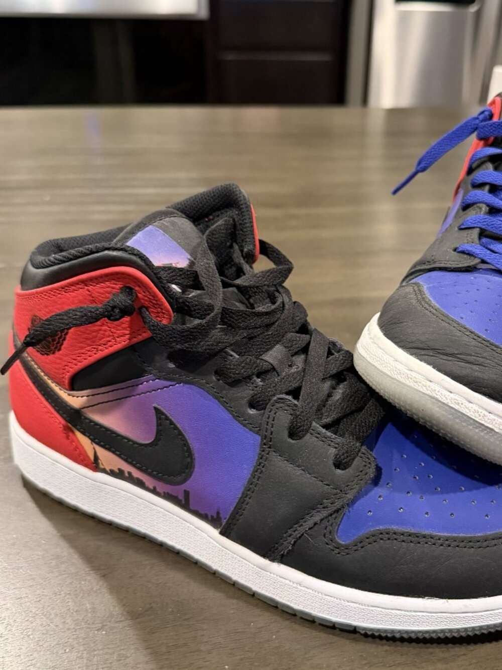 Air Jordan 1 Mid SS GS Skyline Concord Black University Red DX4379-400 7Y